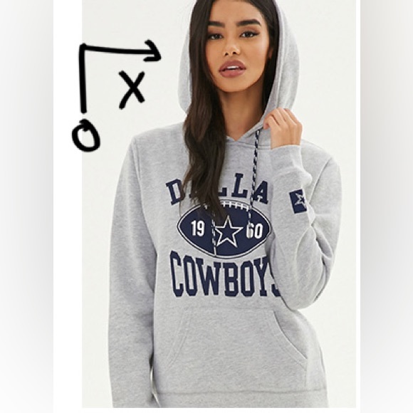 NFL Dallas Cowboys Gray Hoodie Women’s Pro Game Day Gear Football Sports Team 26 - Picture 17 of 17